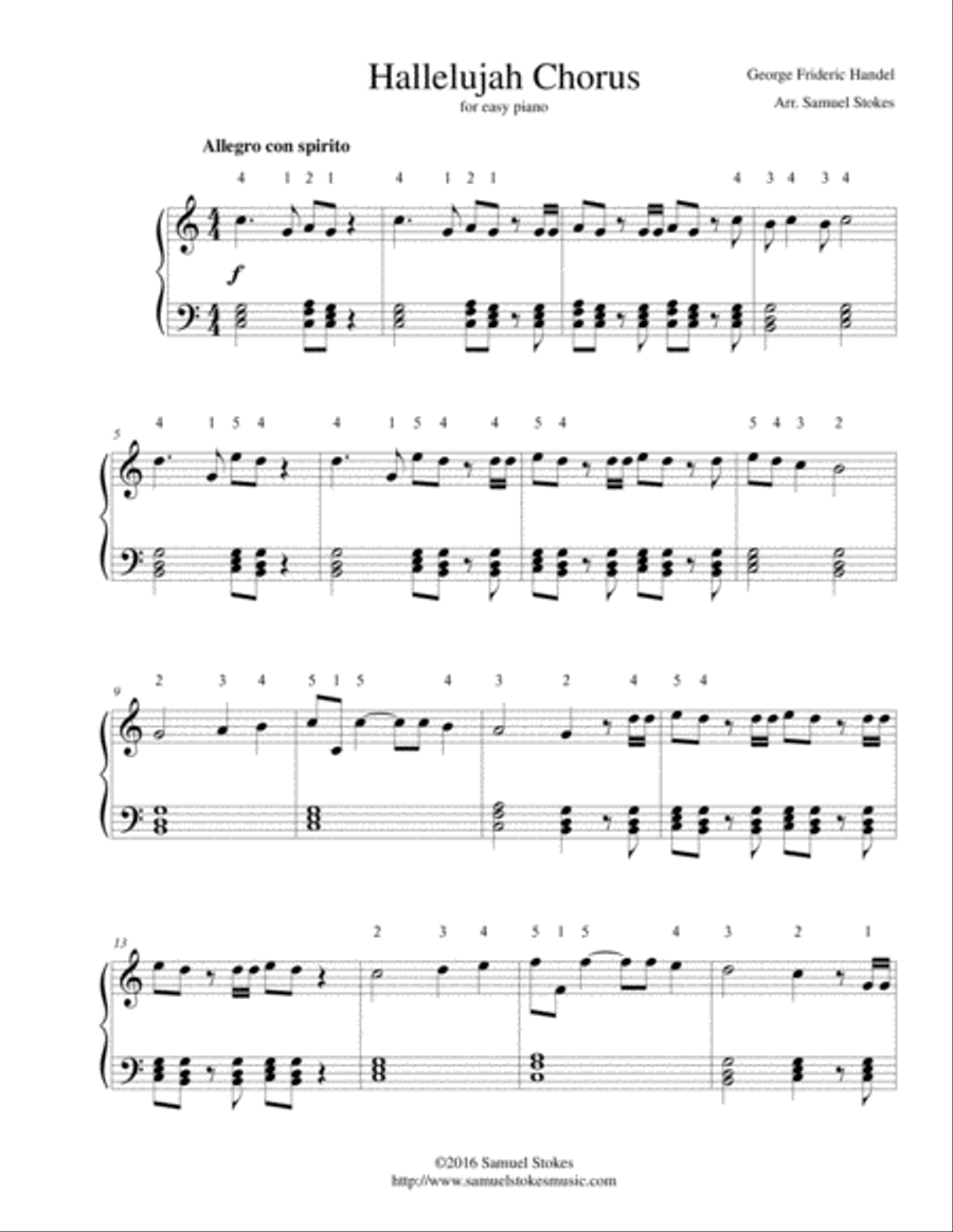 Piano hallelujah easy deals
