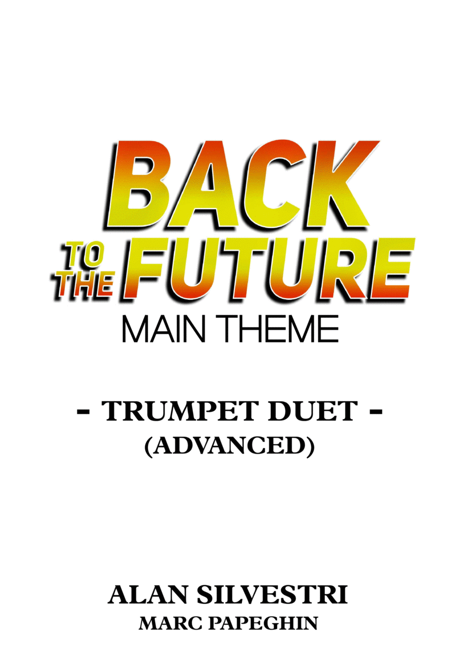 Back To The Future by Alan Silvestri Trumpet Duet Digital Sheet Music Sheet Music Plus
