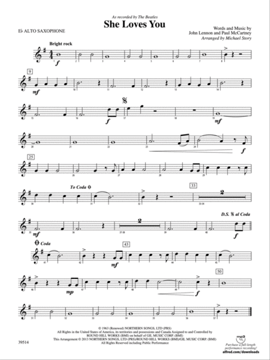 John Lennon - Woman - Sheet Music For Alto Saxophone