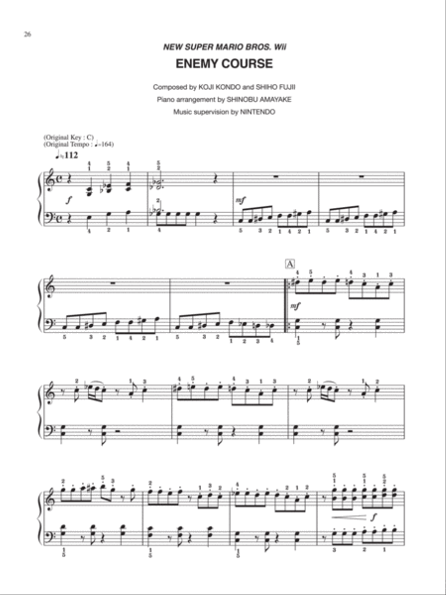 New Super Mario Bros. Wii Game Over: Piano: Nintendo® - Digital Sheet Music  Download