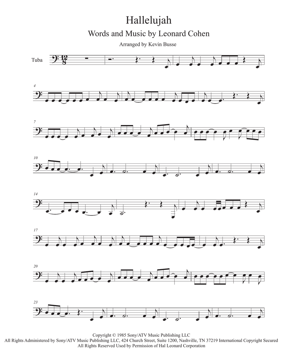 Hallelujah(ハレルヤ) Hallelujah Sheet Music for Piano (Solo) | MuseScore.com