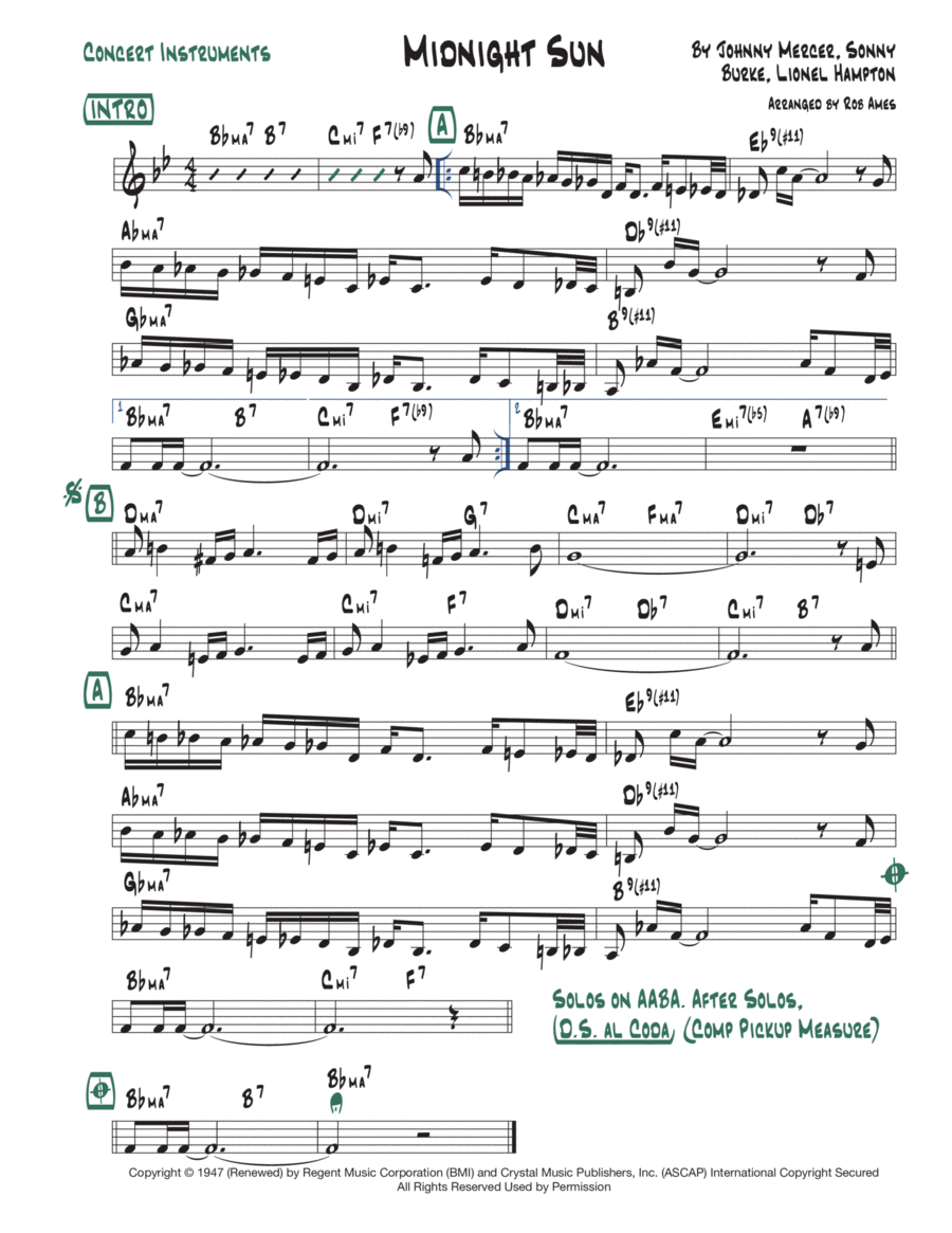 Midnight Sun for Flute and Piano - Download Sheet Music PDF file