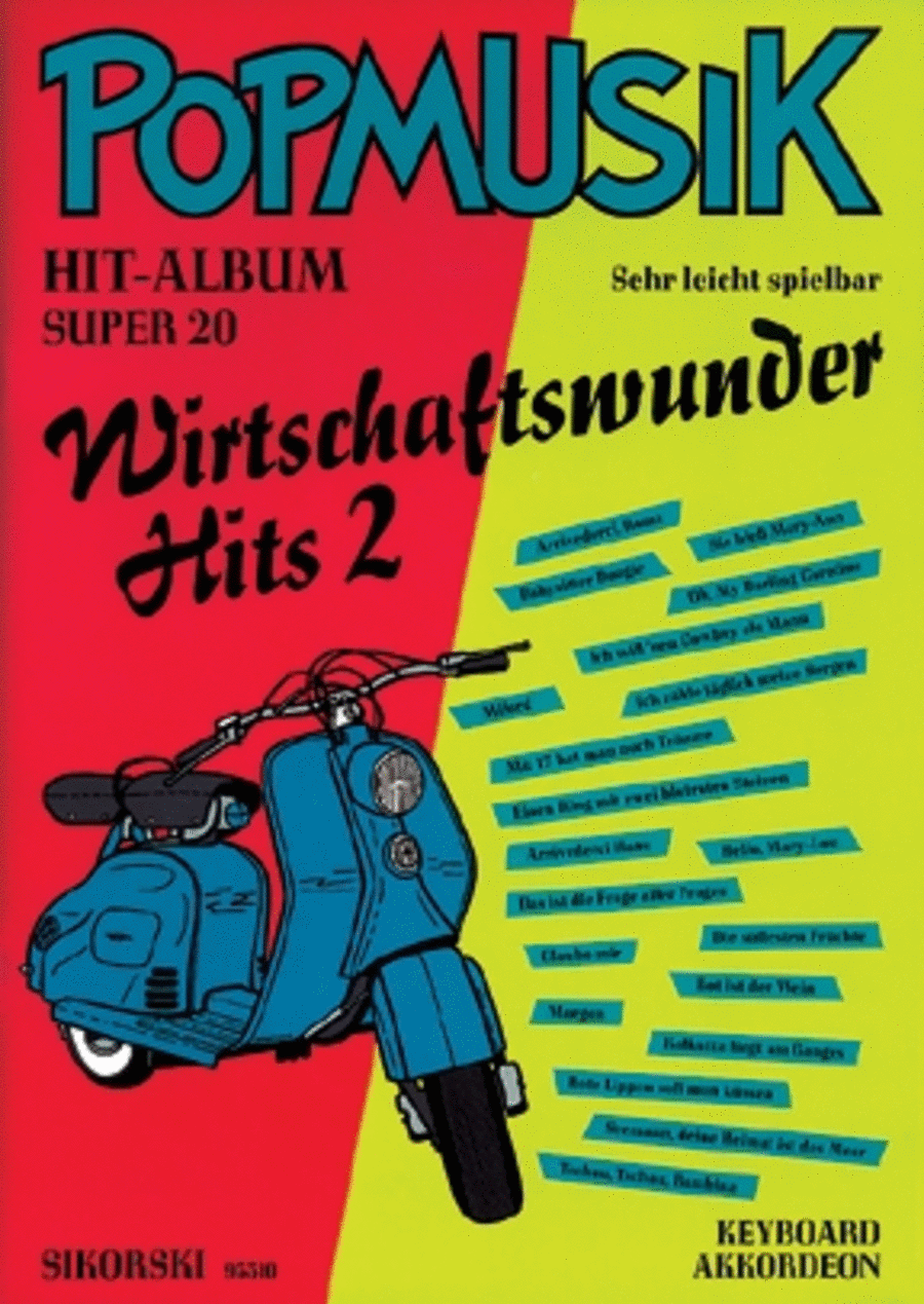 Popmusik Hitalbum Super 20 Wirtschaftswunderhits 2 fur Keyboard