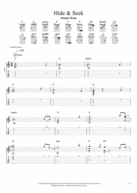 Imogen Heap Hide and Seek Sheet Music (Piano Solo) in A Major - Download  & Print - SKU: MN0107481