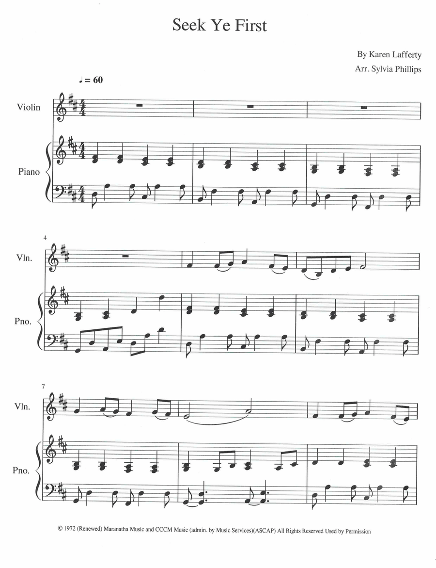 Seek Ye First sheet music for ukulele (PDF-interactive)