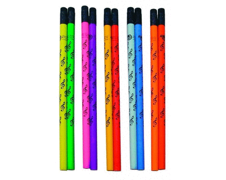 Mood Pencil Treble Clef Assorted Colours - Pens & Pencils - Sheet