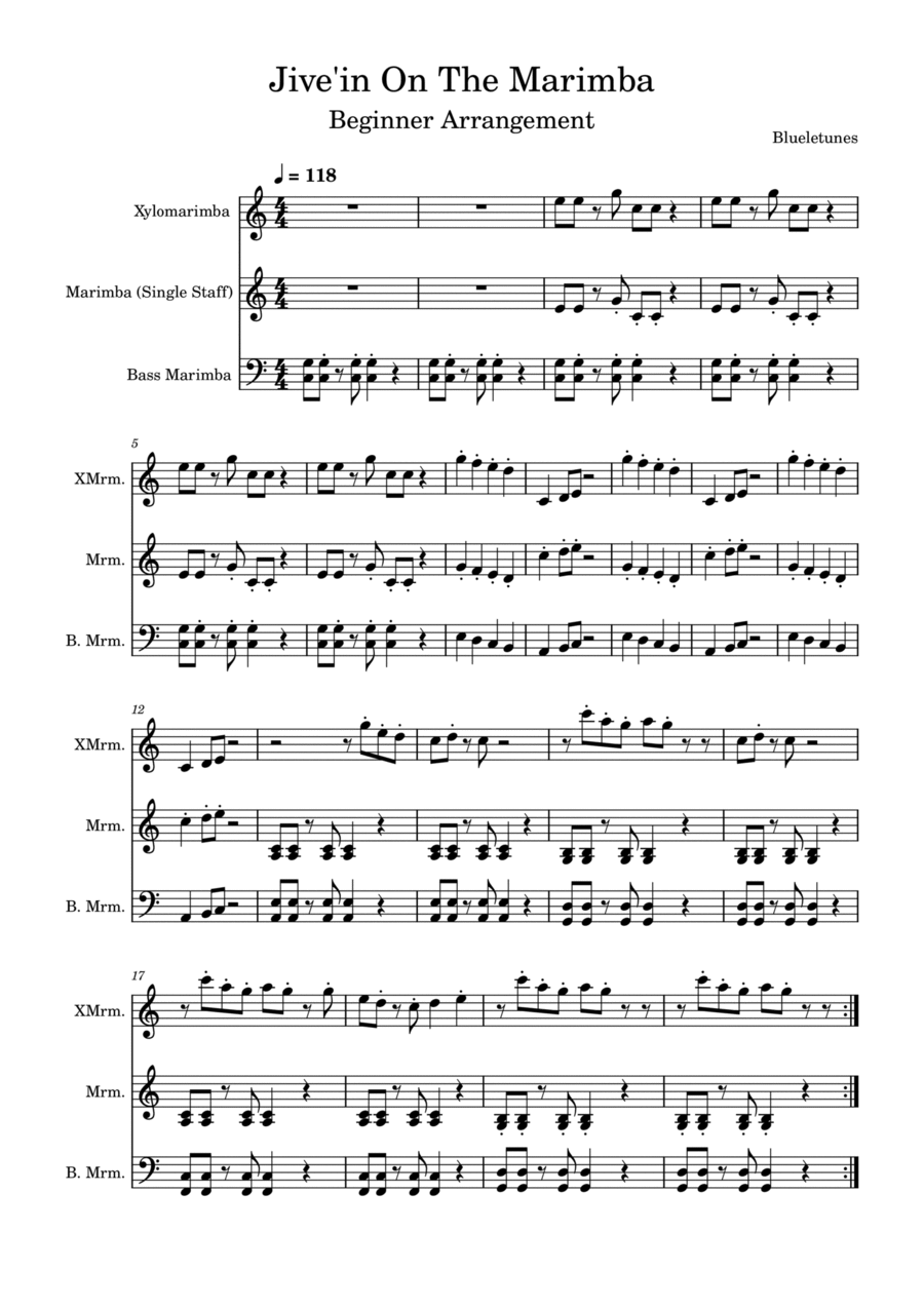 Jivin on the Marimba Sheet Music