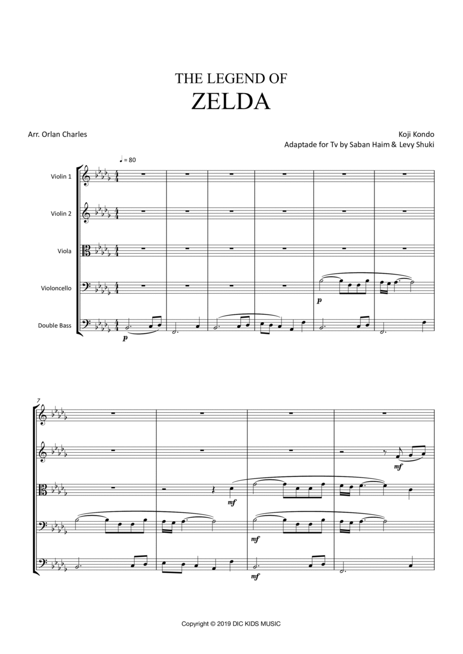 The Legend of Zelda: Link's Awakening - Overworld (For Orchestra) Sheet  music for Violin, Viola, Cello (String Trio)