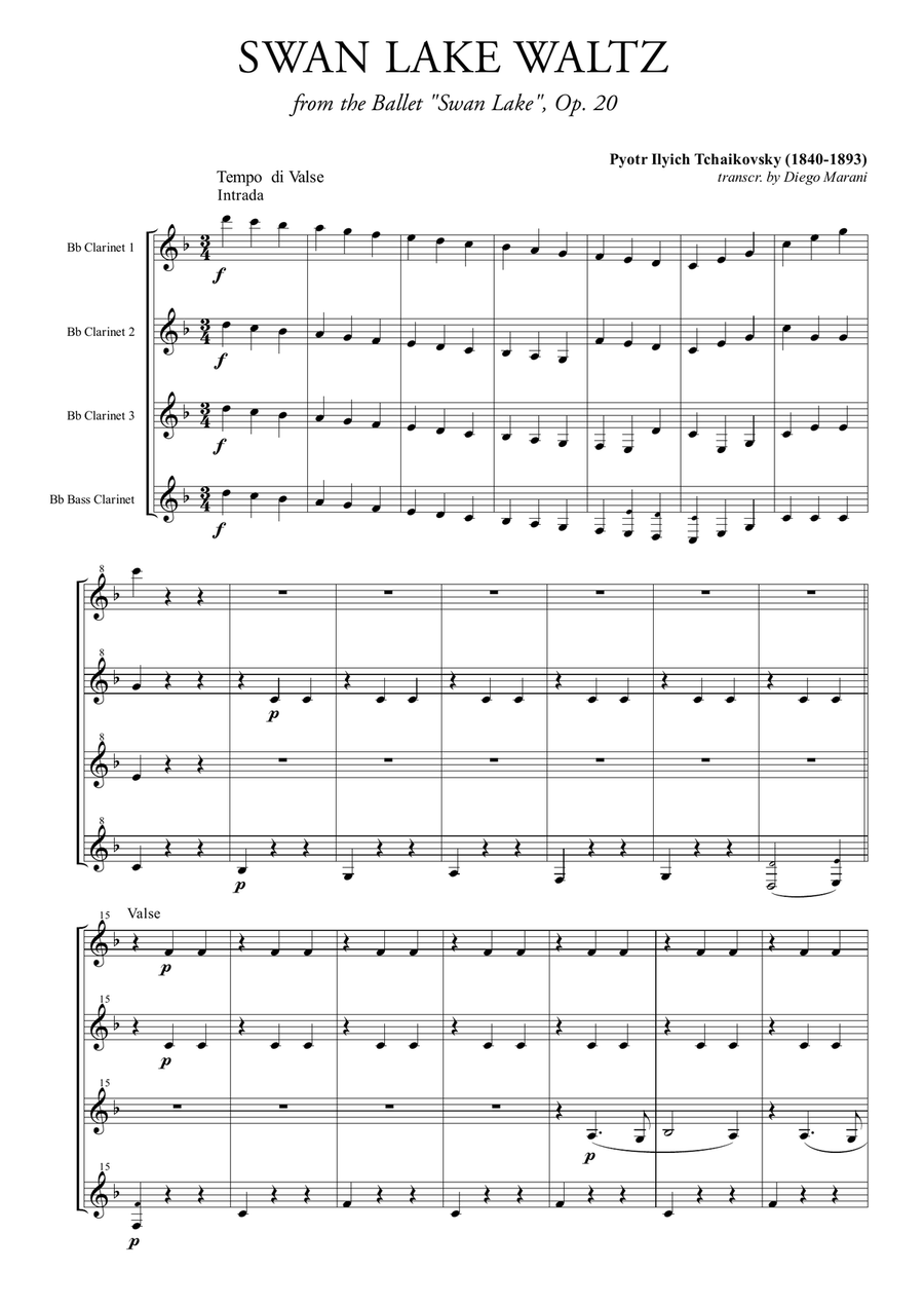 Swan lake clarinet deals