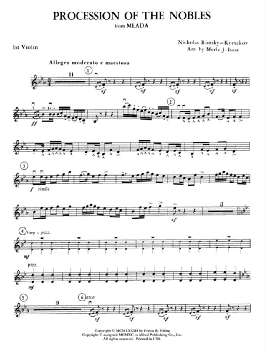 Procession of the Nobles: 1st Violin by Nikolay Andreyevich