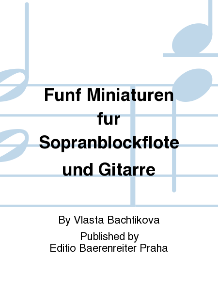 | Music Sheet und - - Fünf Soprano Music Recorder Sopranblockflöte Gitarre für Miniaturen Plus Sheet