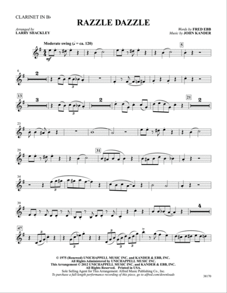 Trouble - Cage the Elephant Sheet music for Tambourine, Clarinet in b-flat,  Glockenspiel, Guitar & more instruments (Mixed Ensemble)