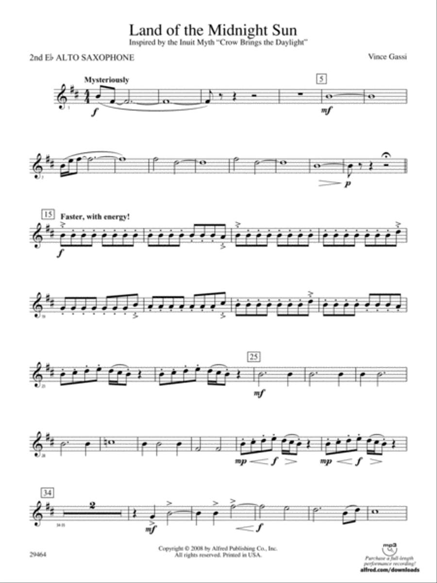 Land of the Midnight Sun: Concert Band Conductor Score & Parts: Vince Gassi  - Digital Sheet Music Download