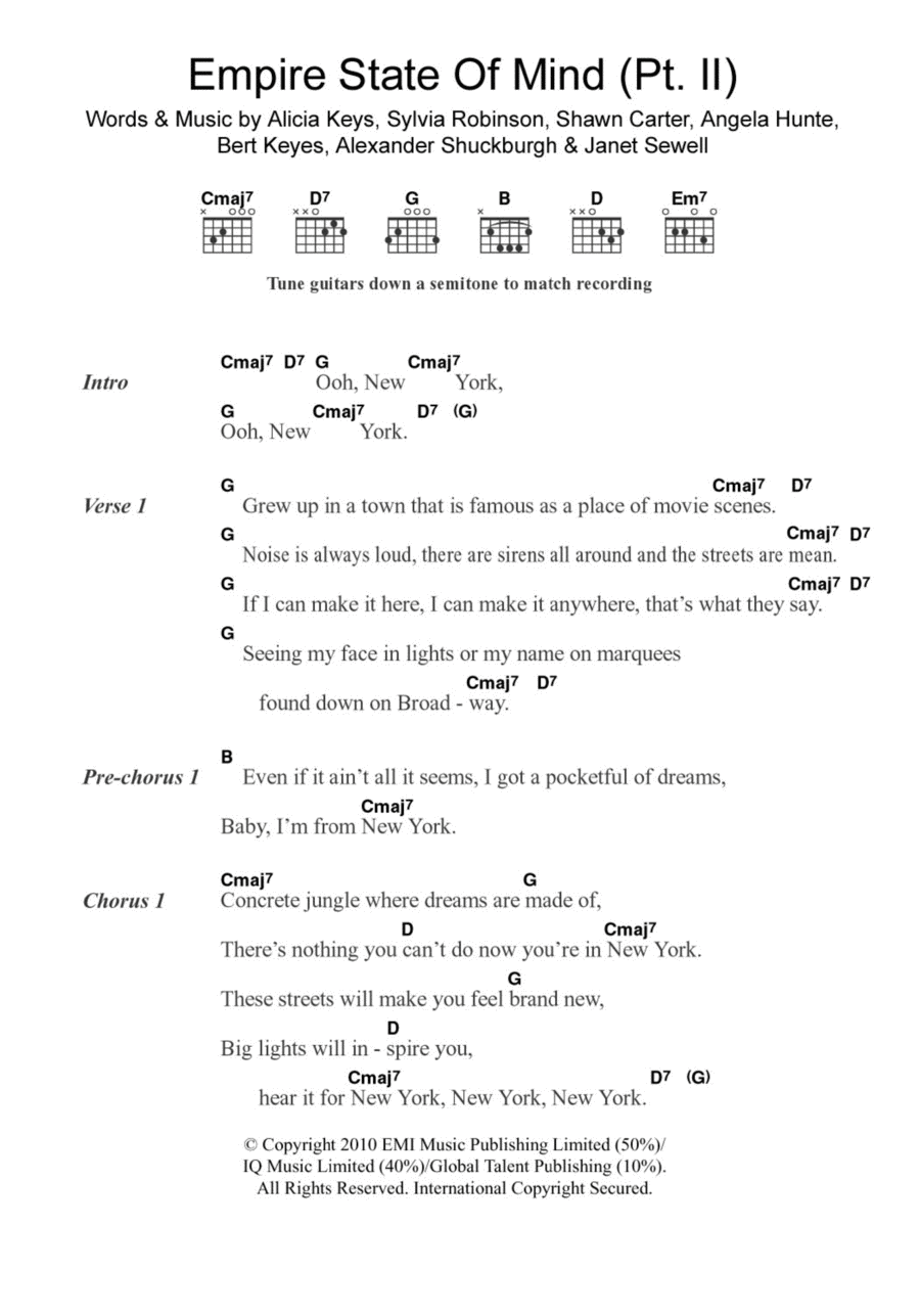 Concrete Jungle - Guitar Chords/Lyrics