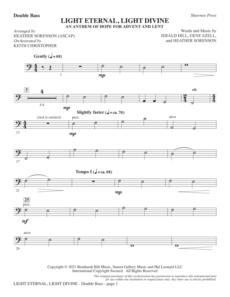 Light Eternal, Light Divine (An Anthem Of Hope For Advent And Lent