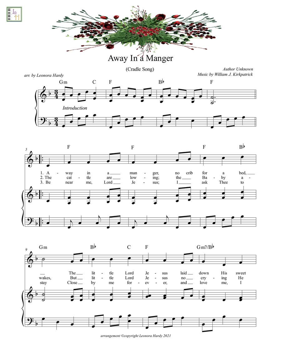 Away In a Manger (Cradle Song) by William J. Kirkpatrick Voice