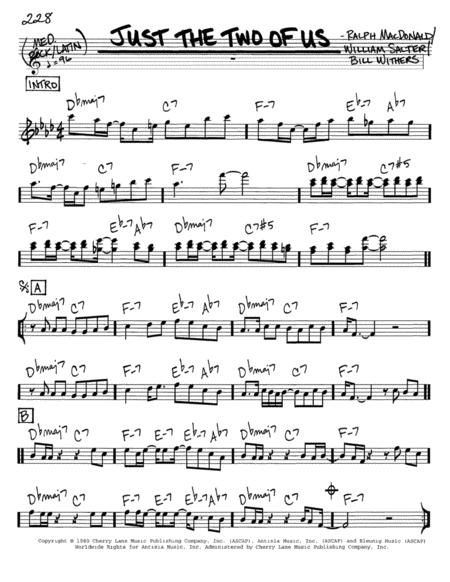 Just The Two Of Us by Bill Withers - Piano - Digital Sheet Music