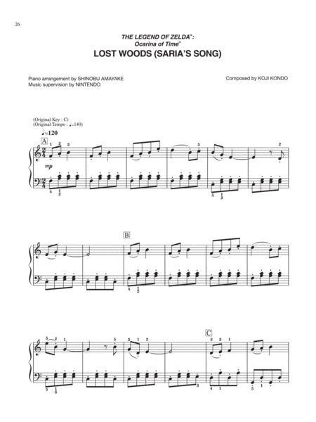 LoZ: Ocarina of Time Title Theme Sheet music for Piano (Solo) Easy