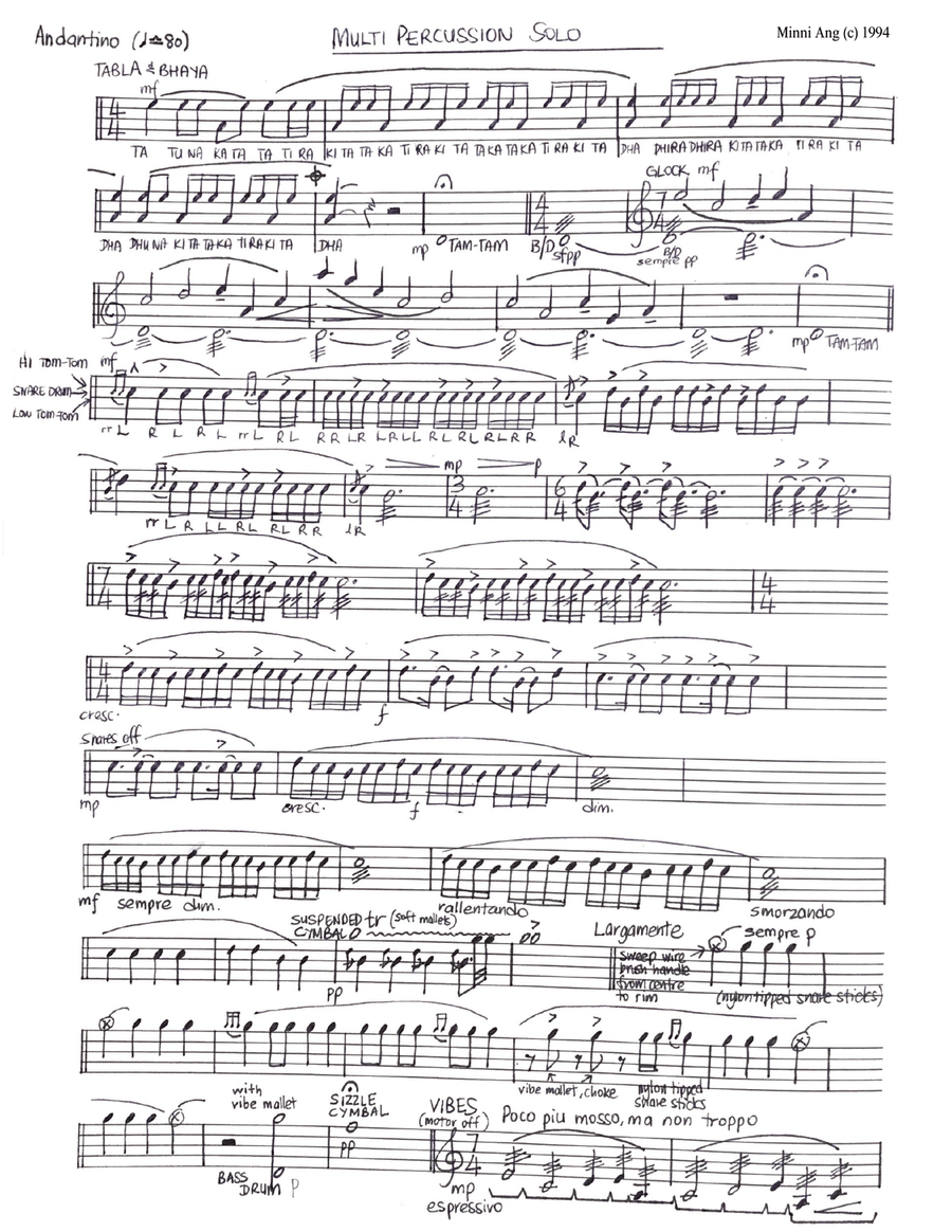 Multi Percussion Solo Percussion Digital Sheet Music Sheet Music Plus
