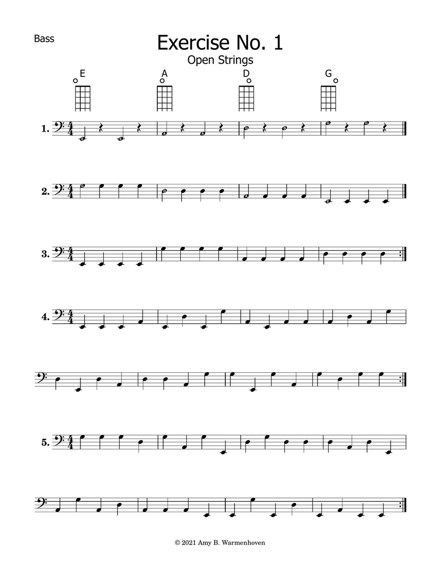 Bass exercises discount for beginners