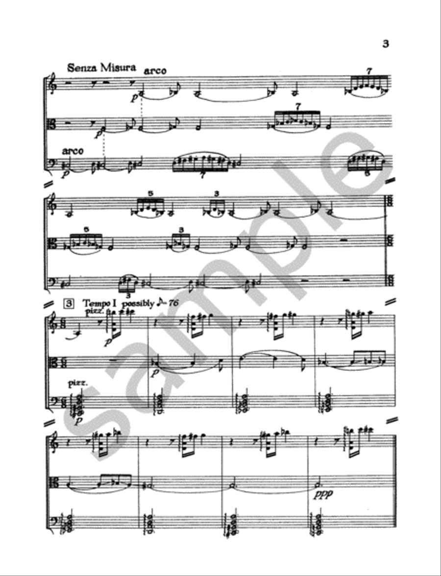 Trio Op. 201 for Violin, Viola and Cello String Trio scores gallery preview page 3