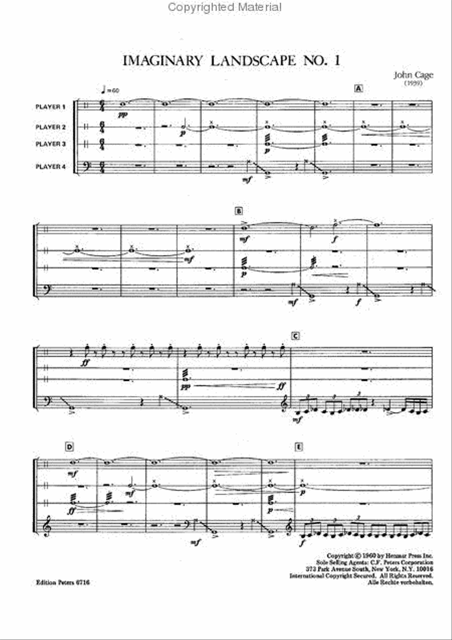 Imaginary Landscape No. 1 Small Ensemble scores gallery preview page 2