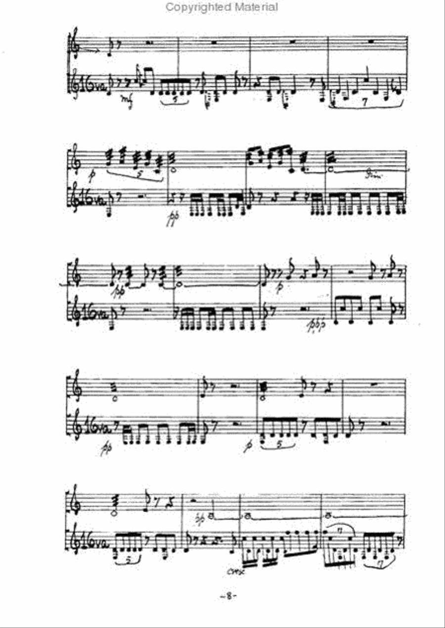 She is Asleep (II. Duet) Small Ensemble scores gallery preview page 4
