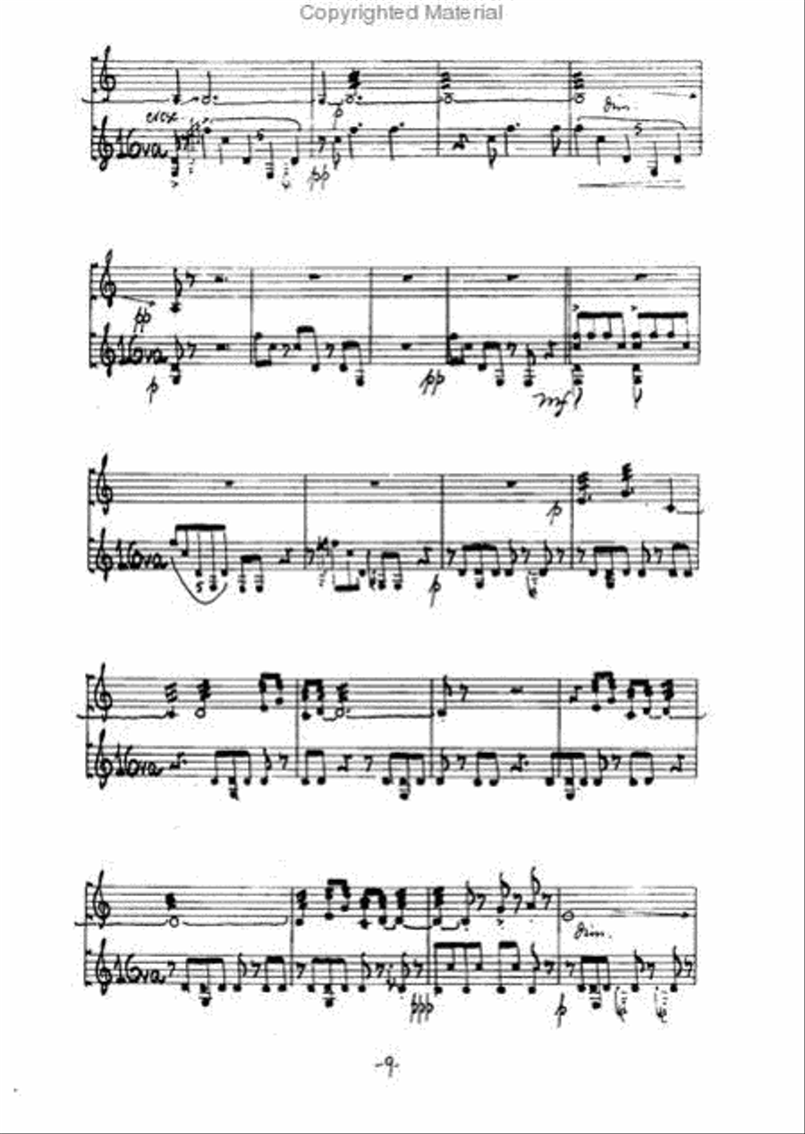 She is Asleep (II. Duet) Small Ensemble scores gallery preview page 5