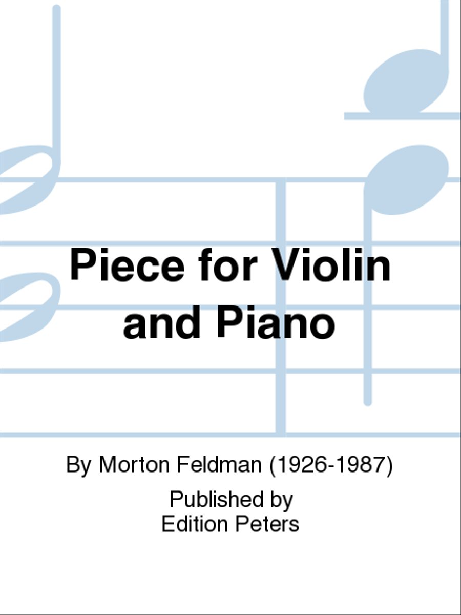 Piece for Violin and Piano Violin Solo scores gallery preview page 1