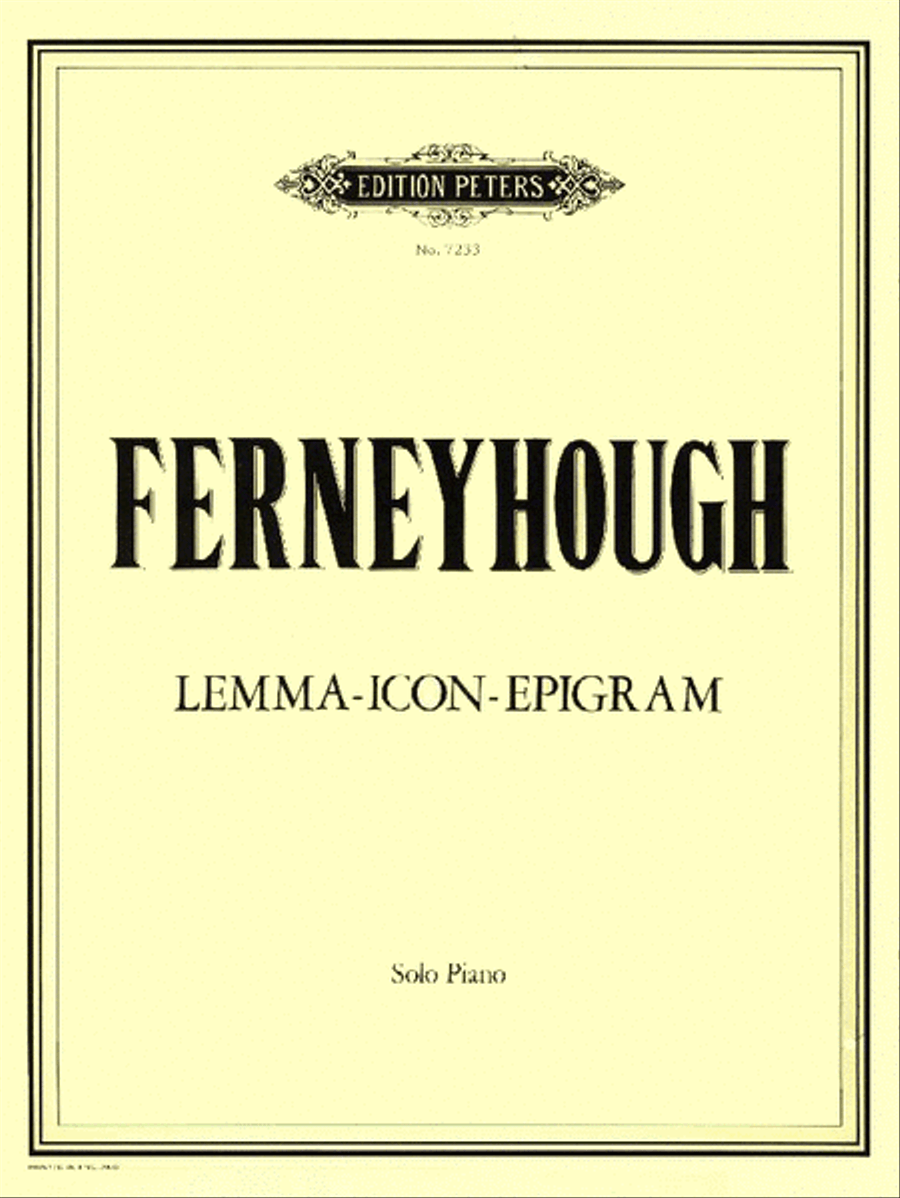 Lemma-Icon-Epigram Piano Solo scores gallery preview page 1