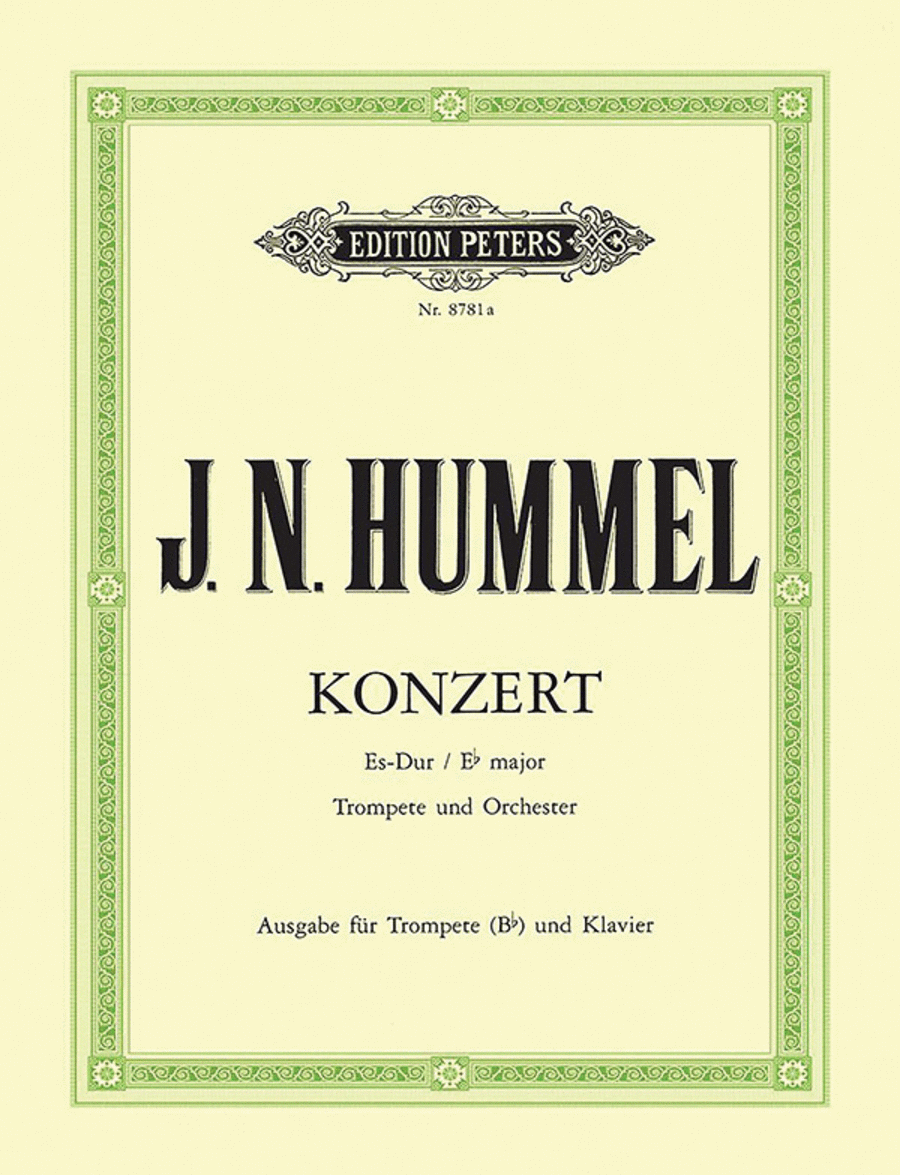 Trumpet Concerto in E (Edition in E flat for Trumpet in B flat and Piano) B-Flat Trumpet scores gallery preview page 1