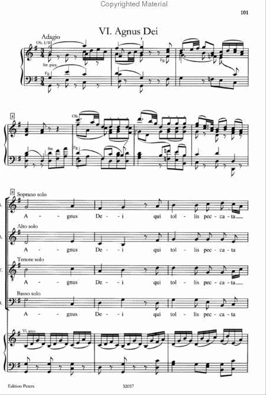 Missa in B flat Hob. XXII:14 Harmony Mass (Vocal Score) 4-Part scores gallery preview page 3