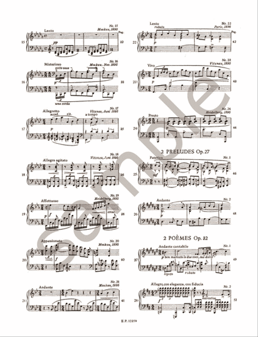 Selected Piano Works -- Préludes, Poèmes and Other Pieces Piano scores gallery preview page 3