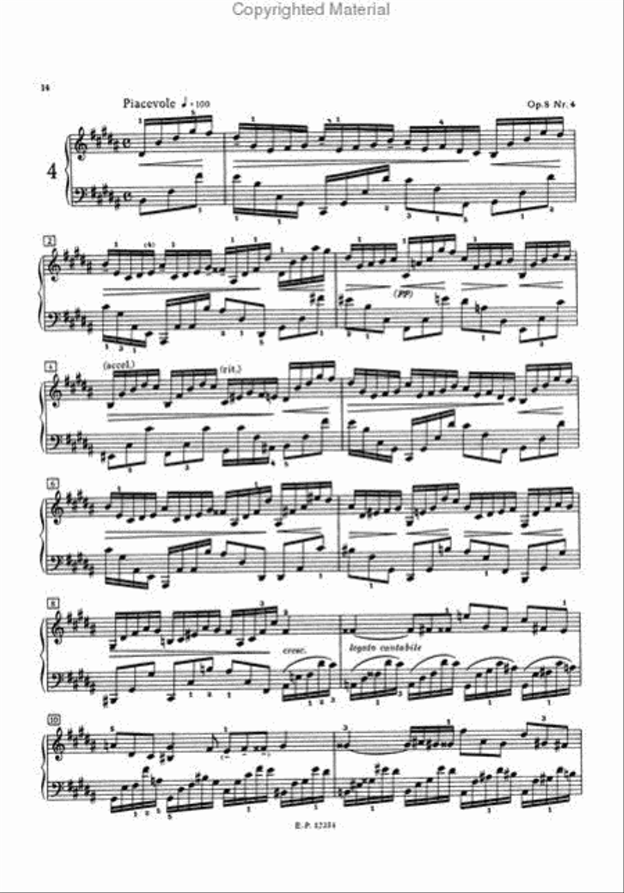 12 Études Op. 8 for Piano Piano scores gallery preview page 3