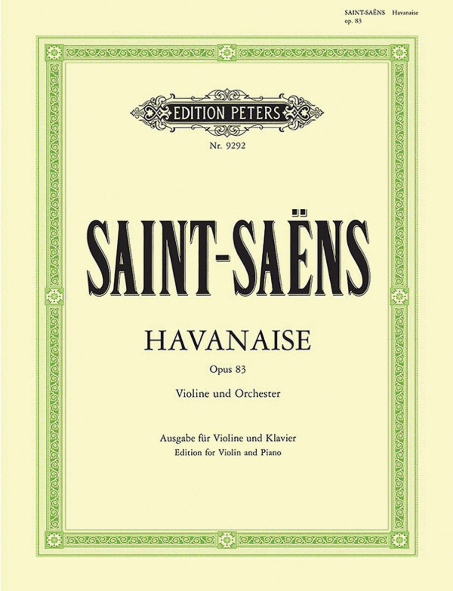 Havanaise Op. 83 (Edition for Violin and Piano) Violin Solo scores gallery preview page 1