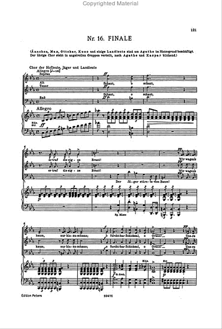 Der Freischütz (Vocal Score) 4-Part scores gallery preview page 5