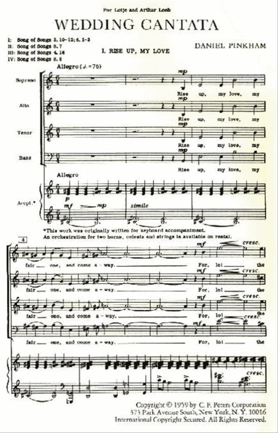 Wedding Cantata 4-Part scores gallery preview page 2