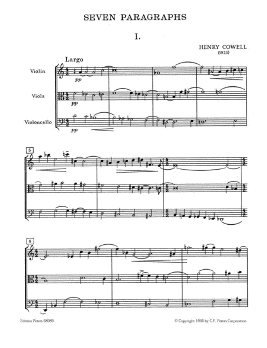 7 Paragraphs for Violin, Viola and Cello String Trio scores gallery preview page 3