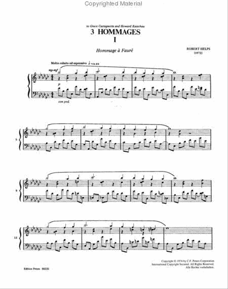3 Hommages Piano Solo scores gallery preview page 2