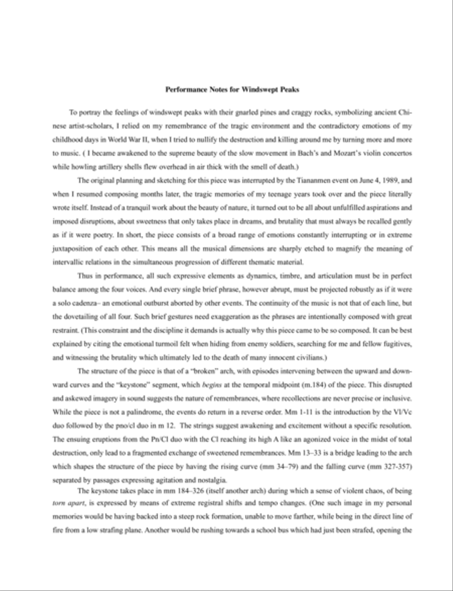 Windswept Peaks (Score) Clarinet scores gallery preview page 4