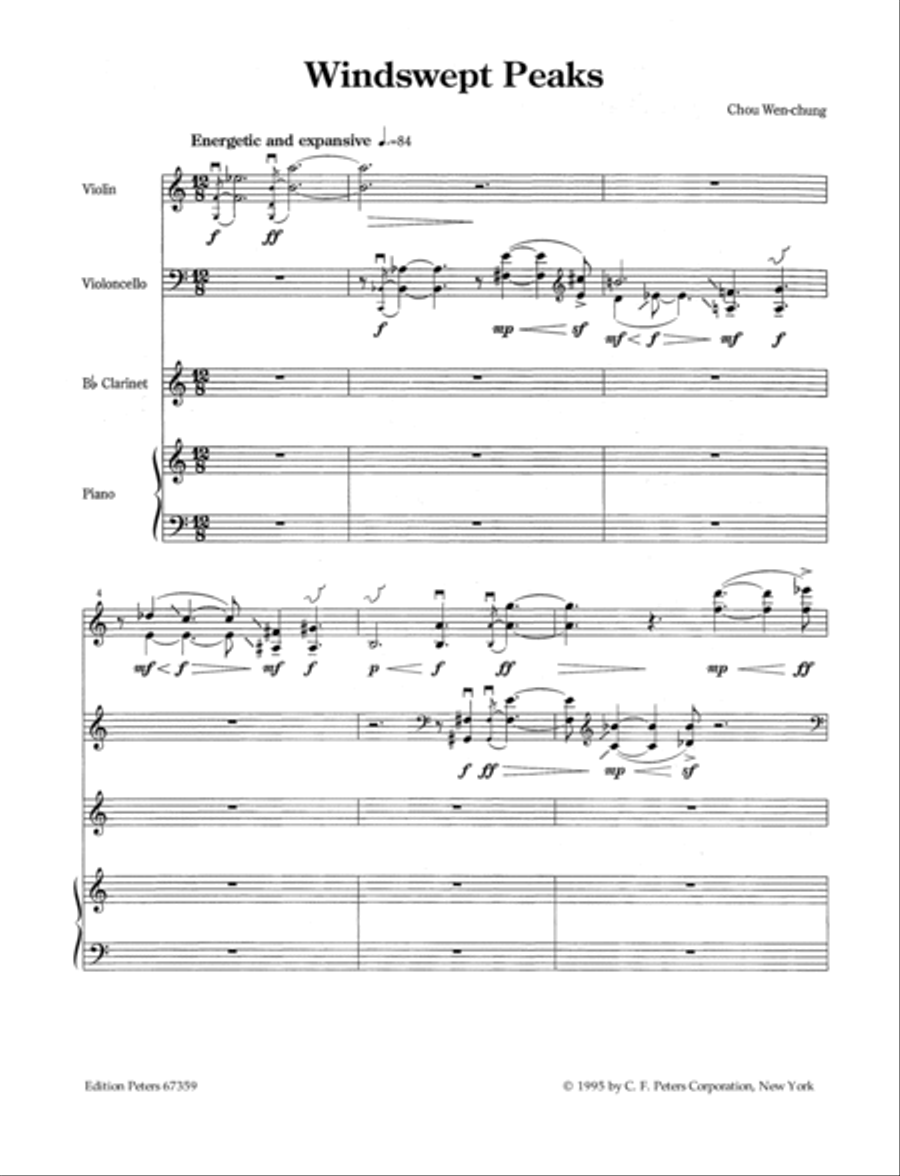 Windswept Peaks (Score) Clarinet scores gallery preview page 8