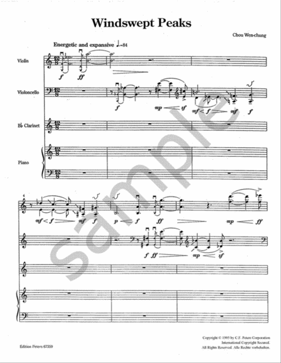 Windswept Peaks (Score) Clarinet scores gallery preview page 9