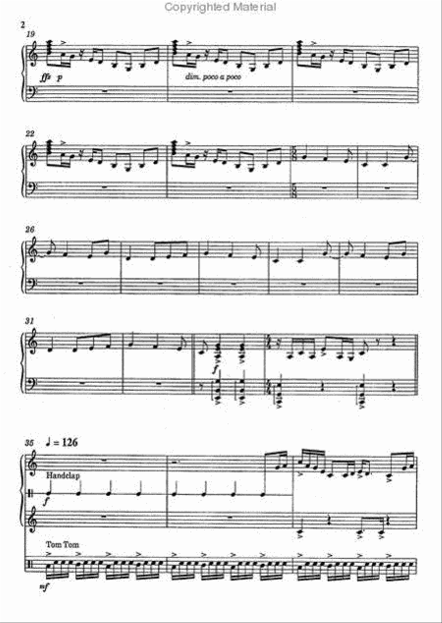Four Dances for Piano, Percussion and Voice