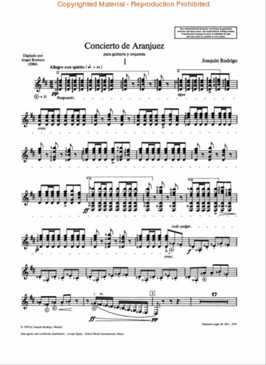 Concierto de Aranjuez (Guitar part) Classical Guitar scores gallery preview page 2