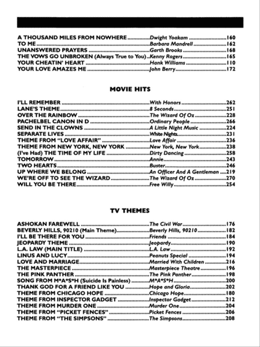 Dan Coates Easy Piano Collection - Pop, Country, Movie & TV Hits - Easy Piano Voice scores gallery preview page 3