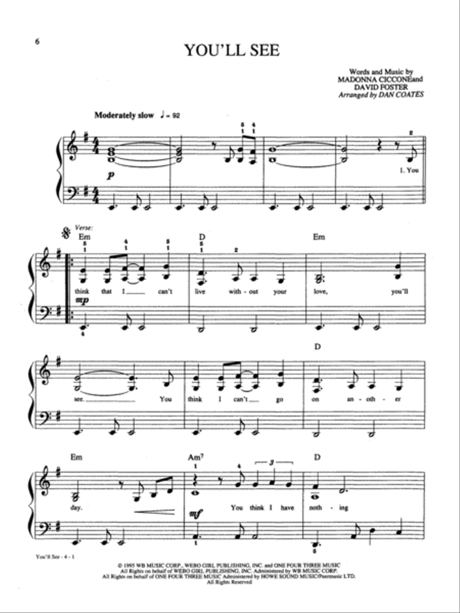 Dan Coates Easy Piano Collection - Pop, Country, Movie & TV Hits - Easy Piano Voice scores gallery preview page 4