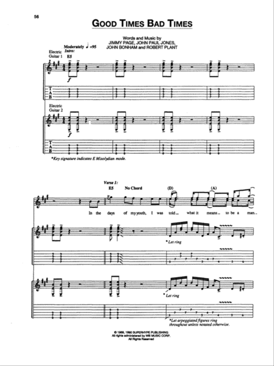 Led Zeppelin Classics Electric Guitar scores gallery preview page 3