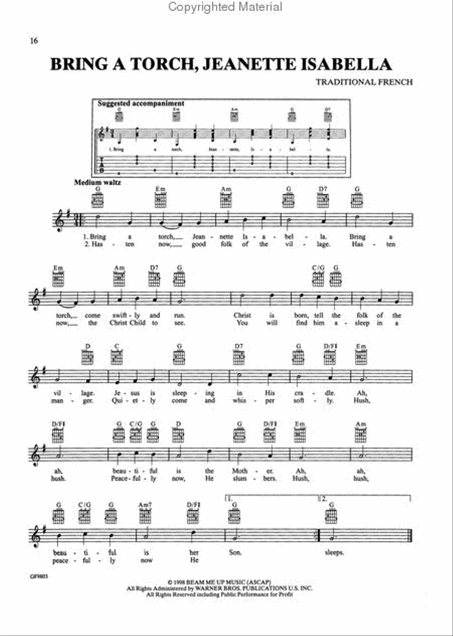 Christmas Guitar Big Book Guitar scores gallery preview page 4