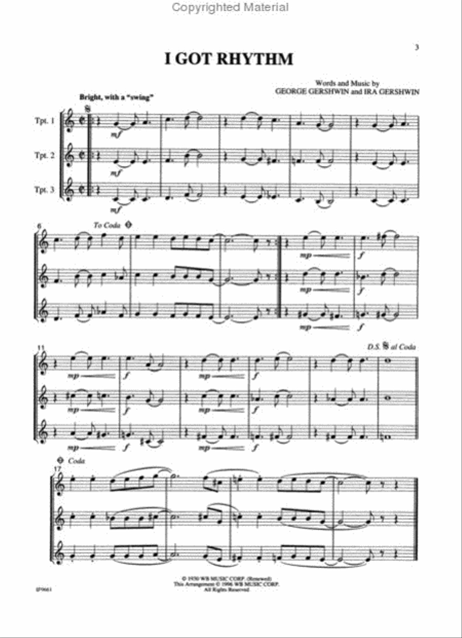 Classic Popular Solos, Duets & Trios Trumpet scores gallery preview page 3