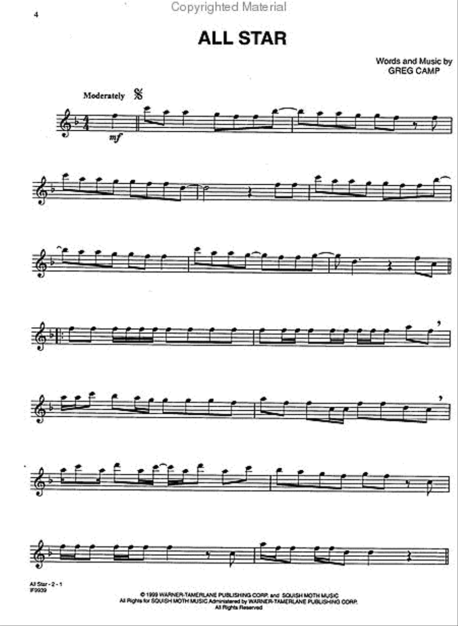 Smash Pop Hits - Flute Flute Solo scores gallery preview page 3